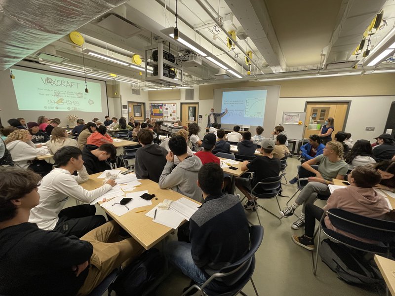 Large class of teenagers