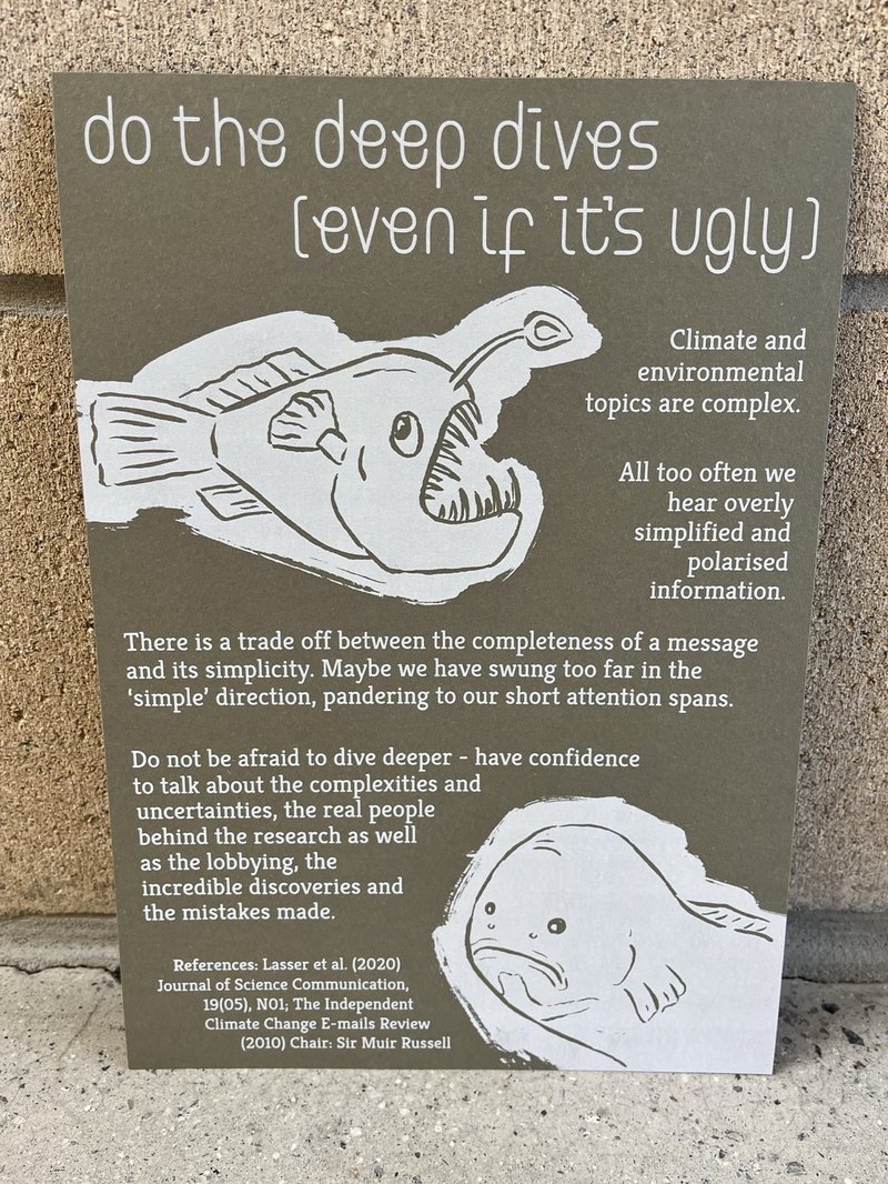 print with illustrations of strange deep sea creatures